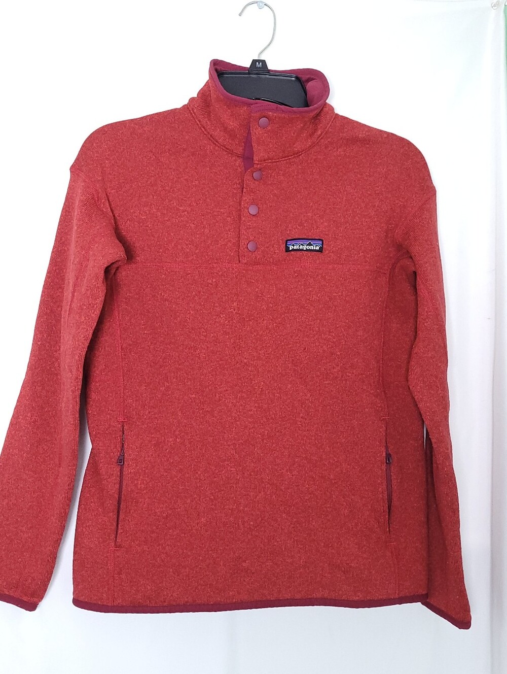 PATAGONIA Women's Lightweight Better Sweater Marsupial Pullover In Red MEDIUM